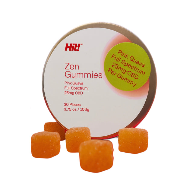 Hit! Zen Gummies I Pink Guava I Full Spectrum I 750mg CBD I 25mg each | 30 ct