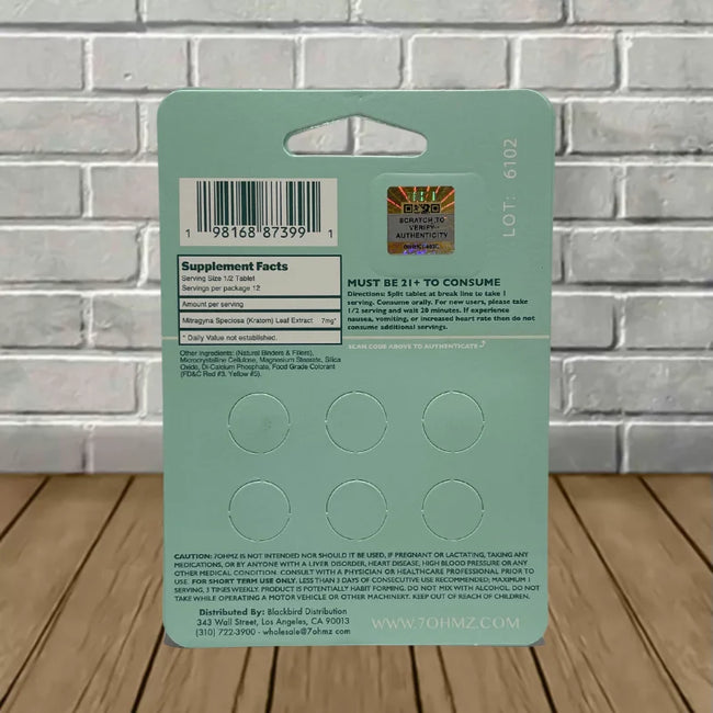 7OHMZ 7-Hydroxymitragynine Extract Tablets 6ct