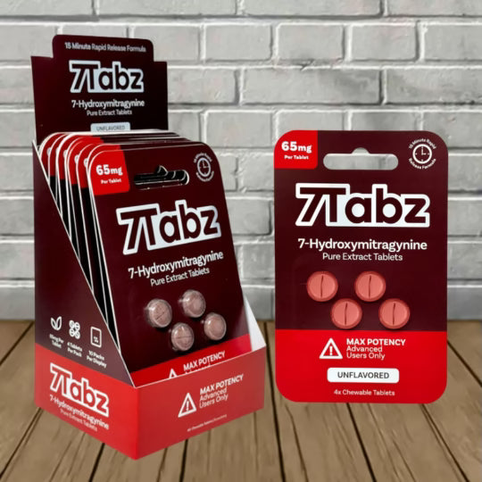 7Tabz 7-Hydroxymitragynine Max Potency Kratom Tablets 65mg