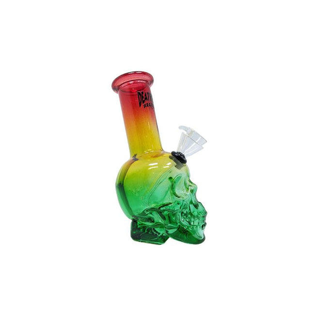 Death Row Records Skull Head Bubbler 6″ Water Pipe