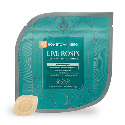 Hometown Hero Live Rosin Delta 9 THC + CBD Gummies - 50mg Best Sales Price - Gummies