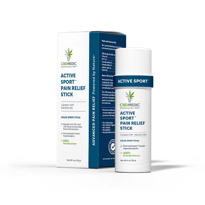 Pain Relief Stick with CBD, Active Sport | CBDMEDIC Active Sport Pain Relief Stick | Charlotte's Web Best Sales Price - Topicals