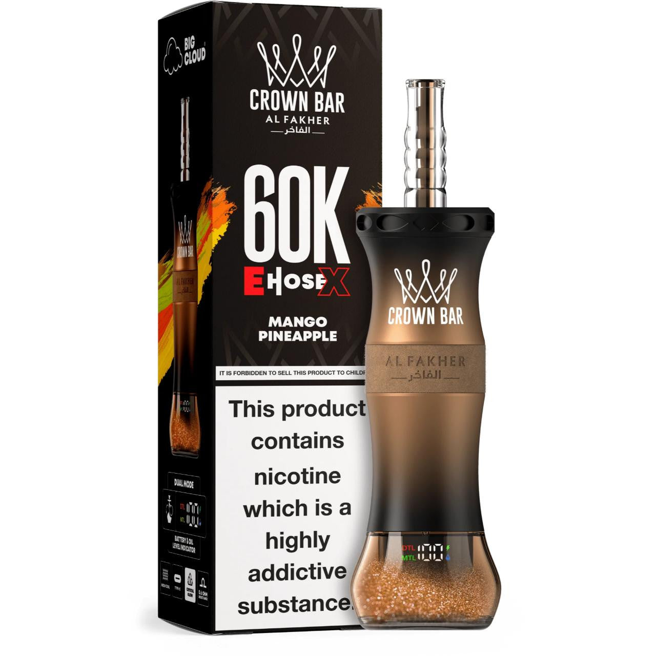 Al Fakher Crown Bar E Hose X Disposable (60000 Puffs)