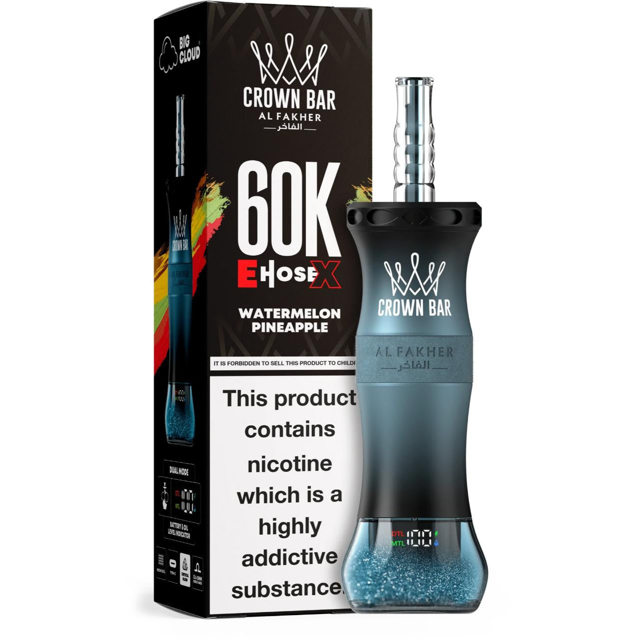 Al Fakher Crown Bar E Hose X Disposable (60000 Puffs)