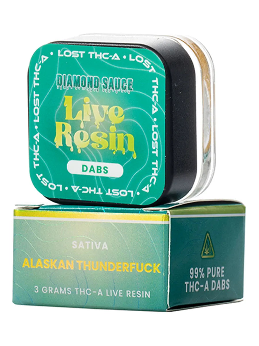 Alaskan Thunderfuck Lost THC Diamond Sauce THC-A Live Resin Dabs 3G