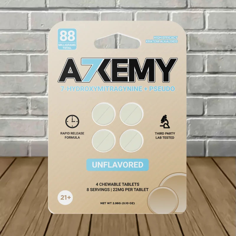 Alkemy 7-Hydroxymitragynine + Pseudo Chewable Extract Tablets Full Case 10ct