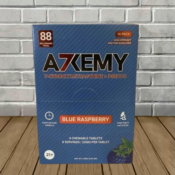 Alkemy 7-Hydroxymitragynine + Pseudo Chewable Extract Tablets Full Case 10ct