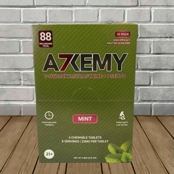Alkemy 7-Hydroxymitragynine + Pseudo Chewable Extract Tablets Full Case 10ct