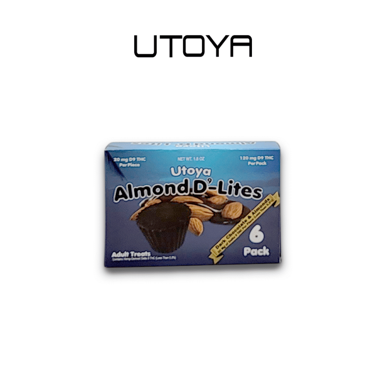 Utoya | Almond Delight Delta 9 THC Dark Chocolate - 120mg Best Sales Price - Gummies