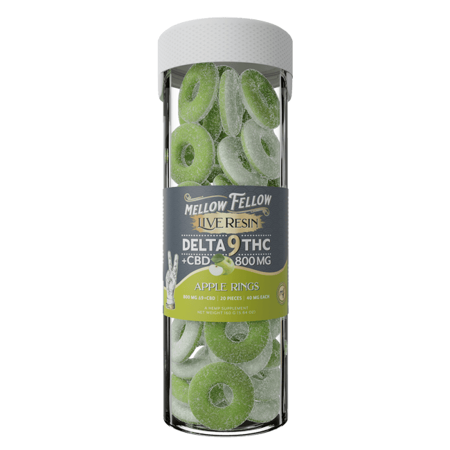 Mellow Fellow Delta 9 Live Resin Apple Rings Gummies