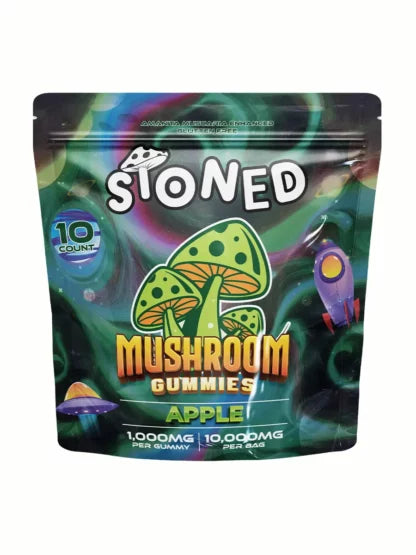 Apple STONED Amanita Muscaria Mushroom Gummies 10000MG 10CT