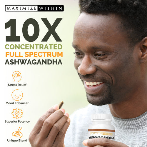 Ashwagandha Root Extra Strength - Maximum Slim | Supports Stress Relief & Vitality Best Sales Price - Edibles