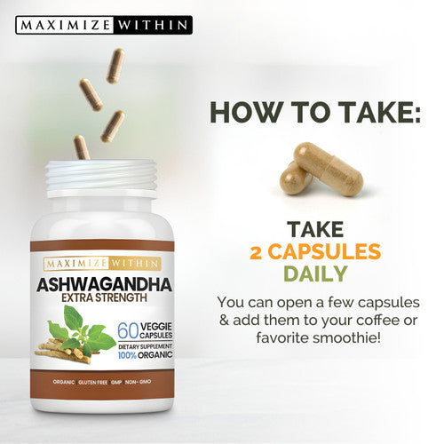Ashwagandha Root Extra Strength - Maximum Slim | Supports Stress Relief & Vitality Best Sales Price - Edibles