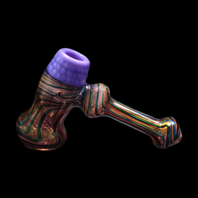 Smoke Cartel Gold Fume Hammer Bubbler - 7 in.