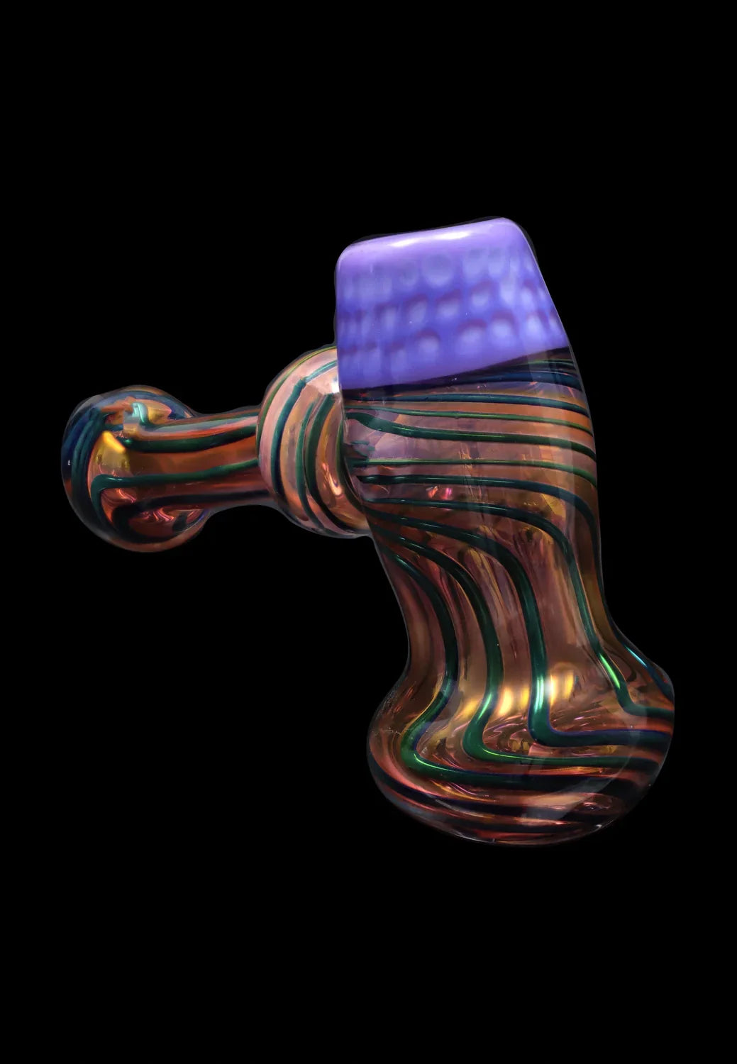 Smoke Cartel Gold Fume Hammer Bubbler - 7 in.