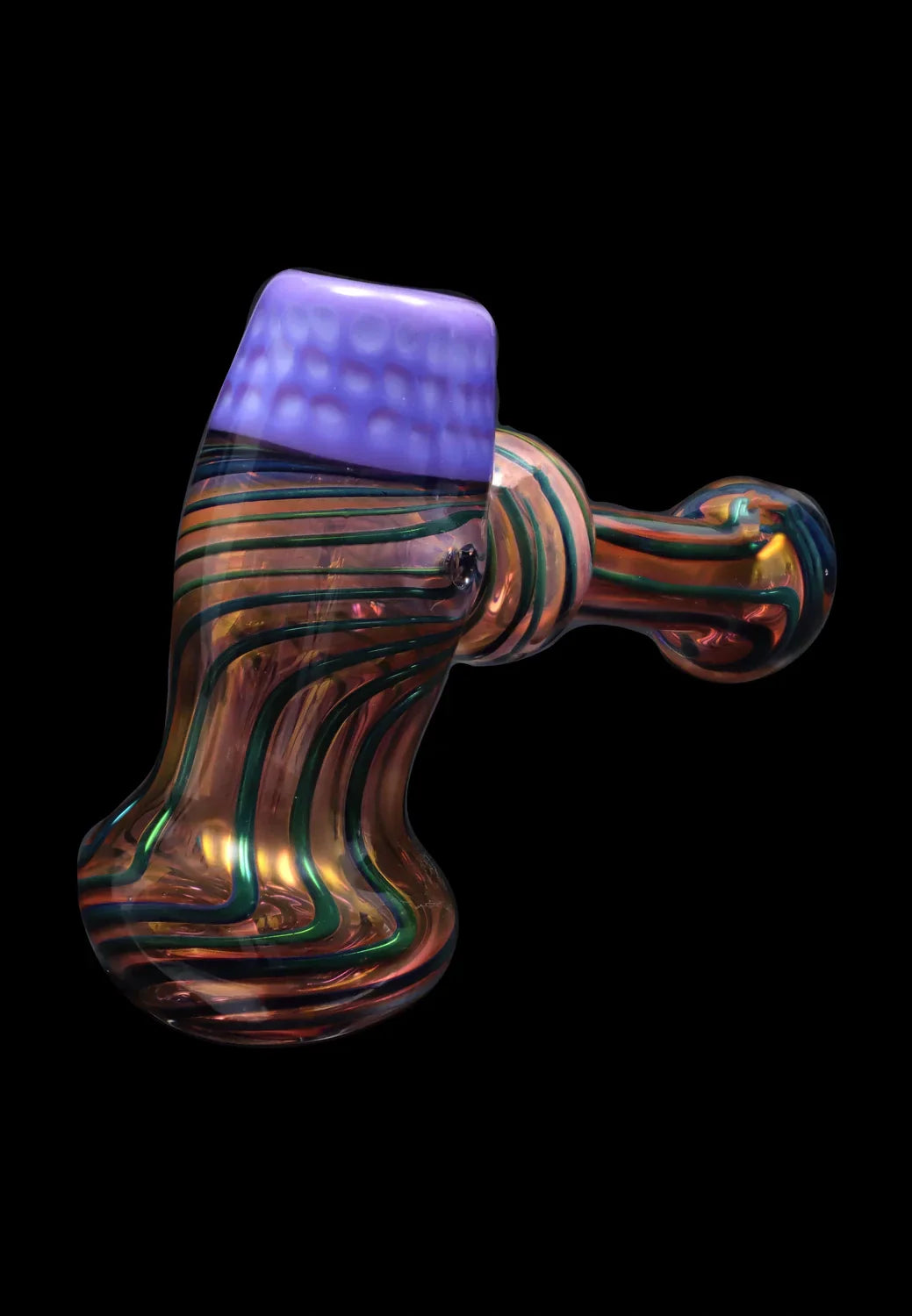 Smoke Cartel Gold Fume Hammer Bubbler - 7 in.