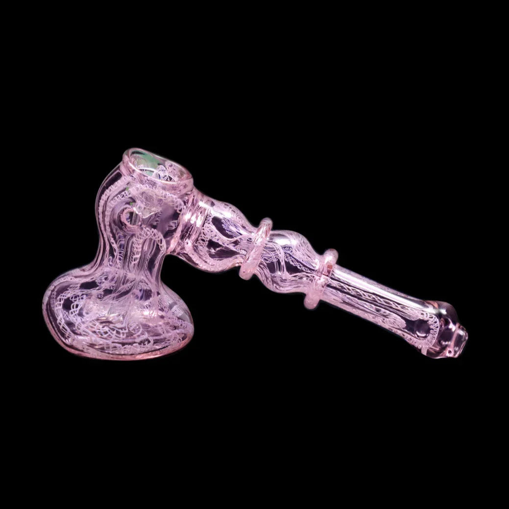 Smoke Cartel Pink Twist Hammer Bubbler - 6 in.