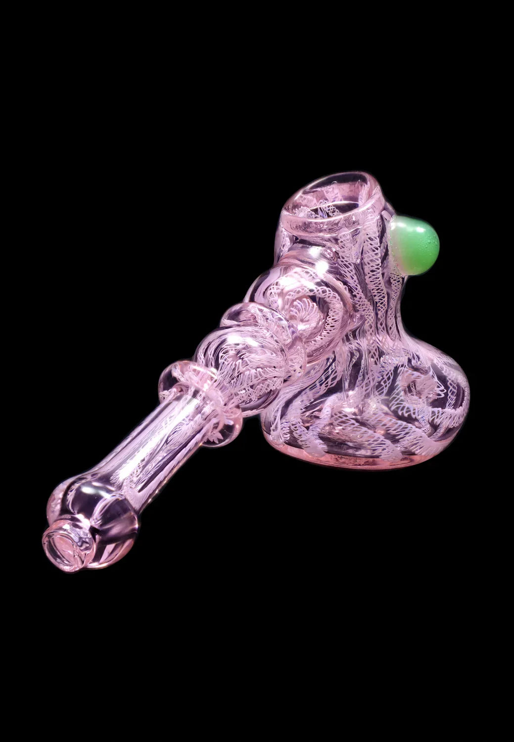 Smoke Cartel Pink Twist Hammer Bubbler - 6 in.