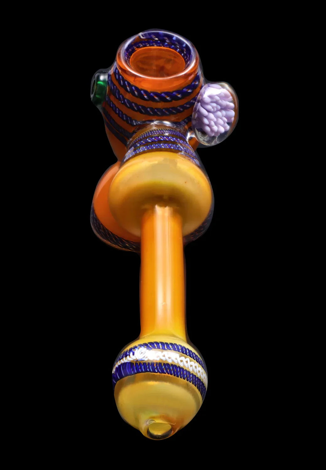 Smoke Cartel Gold Fume with Locket Hammer Bubbler - 9 in.