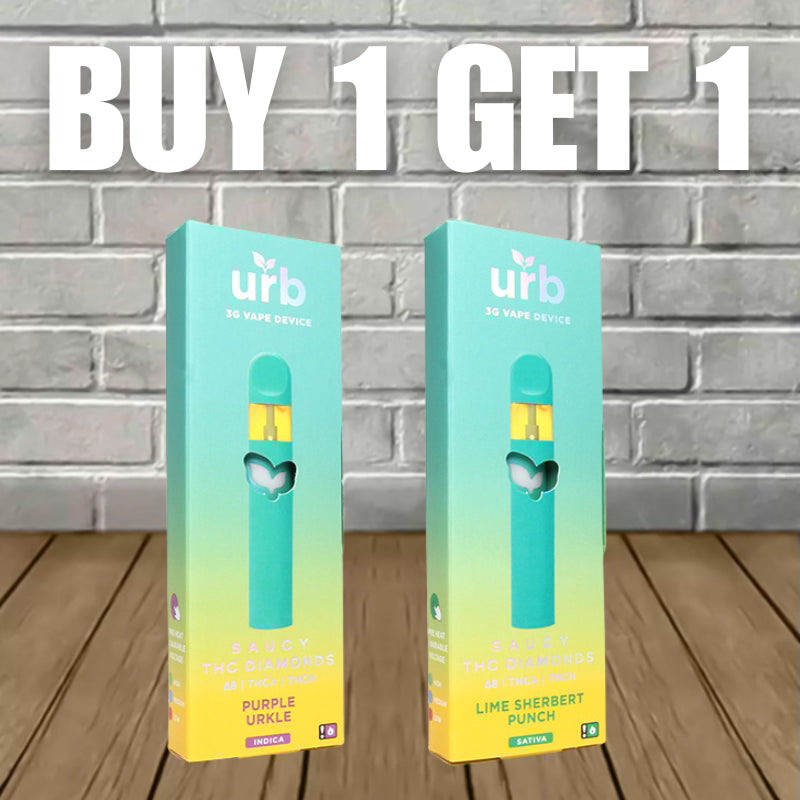 Urb Saucy Diamonds D8 + THCa + THCh 3g Disposable