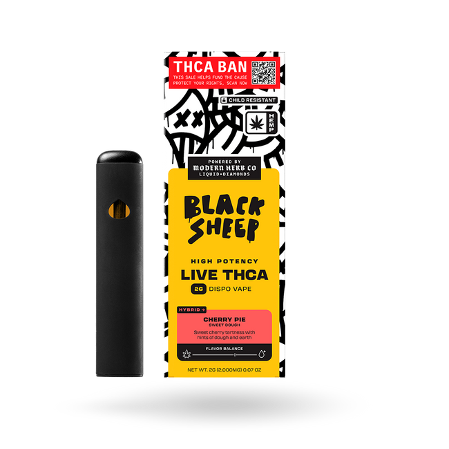 The Hemp Collect Liquid Diamonds Disposable: Cherry Pie (Hybrid) 2g