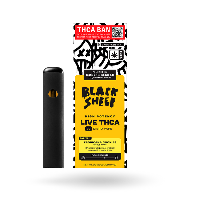 The Hemp Collect Liquid Diamonds Disposable: Tropicana Cookies (Sativa) 2g