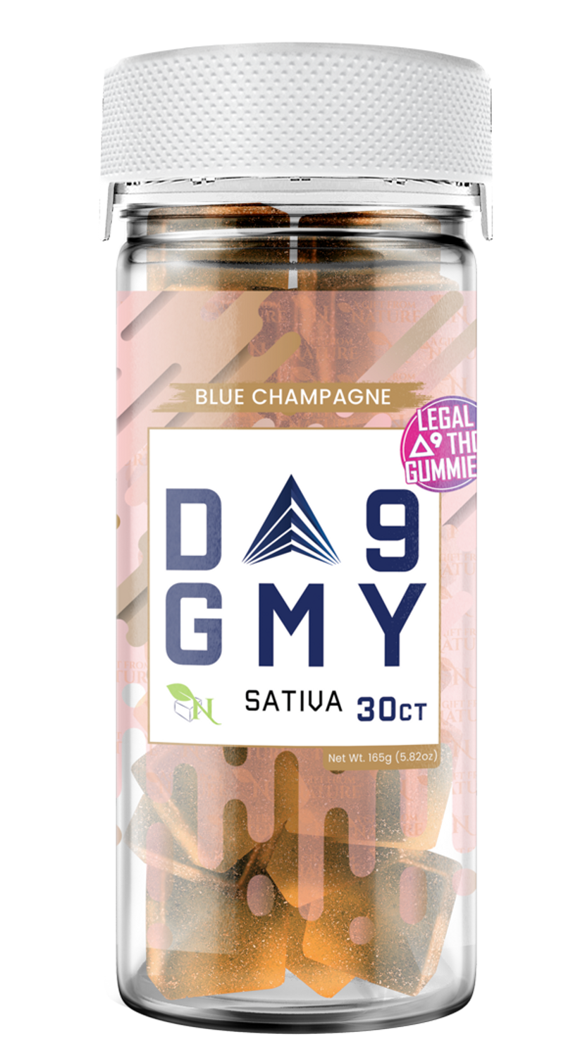 DELTA 9  GUMMIES - 30CT Blue Champagne 810mg (15mg ea.) – SATIVA