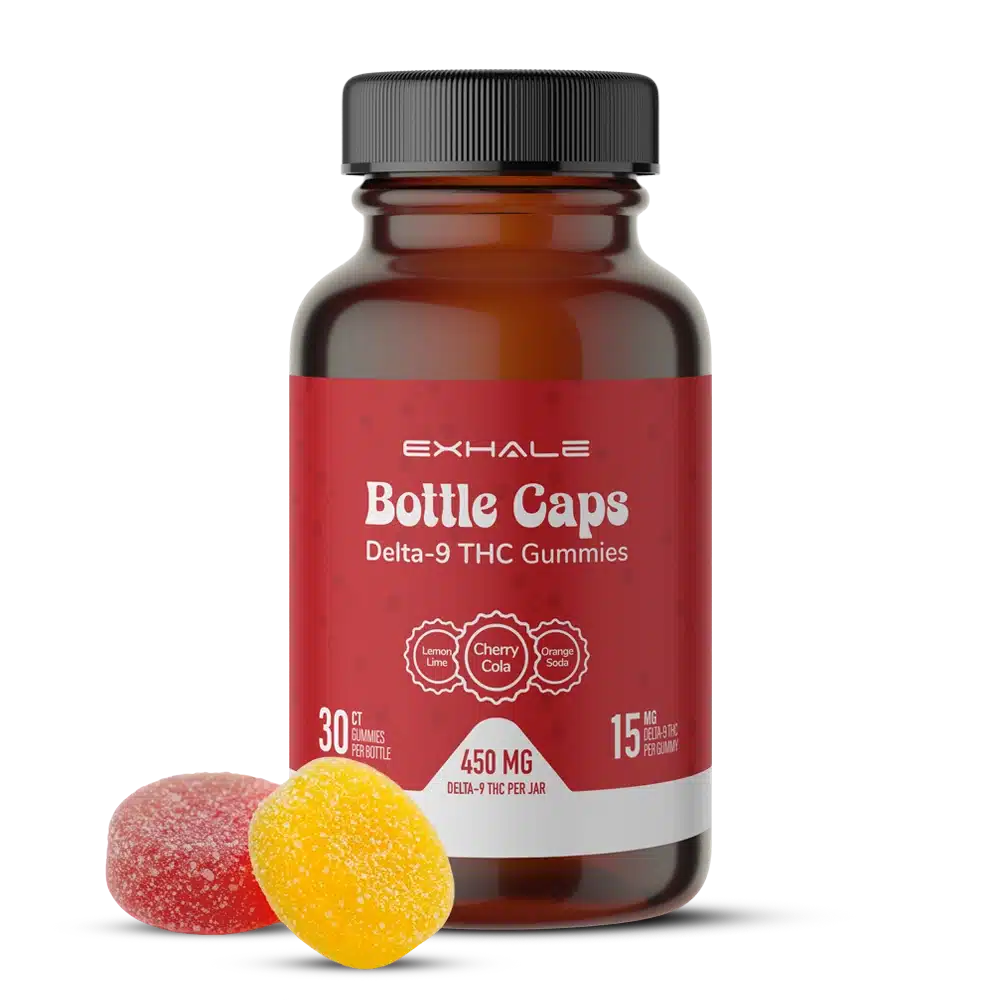 Exhale Bottle Caps – 15mg Delta-9 THC Soda Gummies