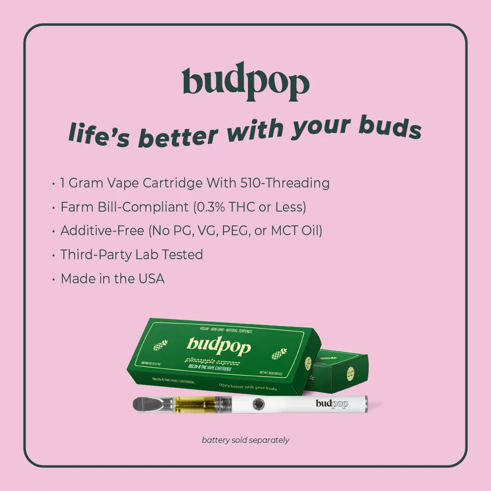 BudPop Pineapple Express Delta 8 THC Vape
