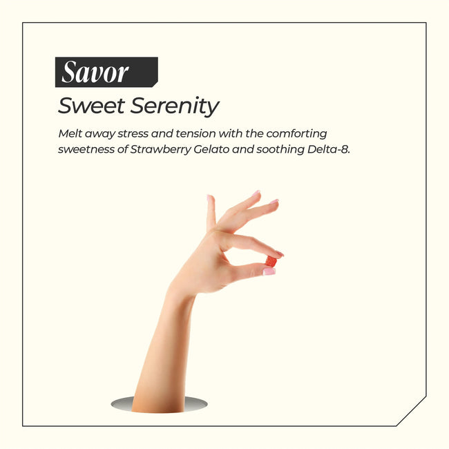 BudPop Delta-8 Strawberry Gelato Gummies (750-3000mg)