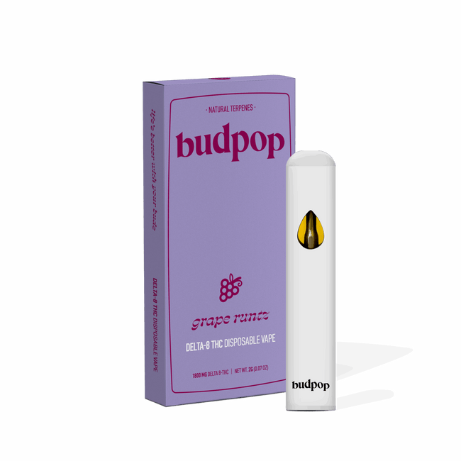 BudPop Grape Runtz D8 Disposable Vape Pen