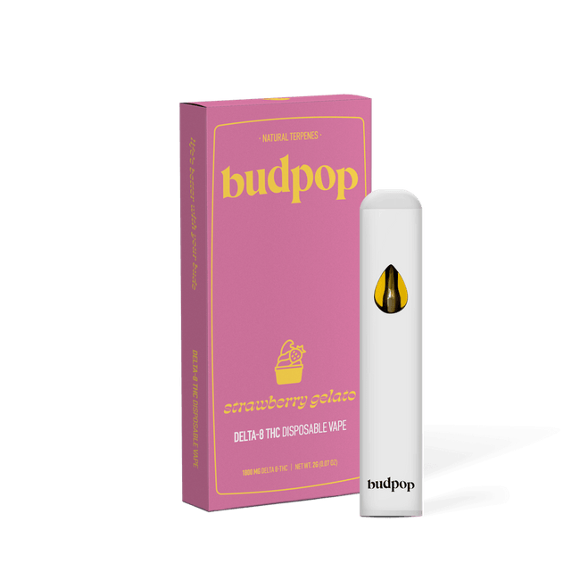 BudPop Delta 8 Disposable Vape Pen – Strawberry Gelato