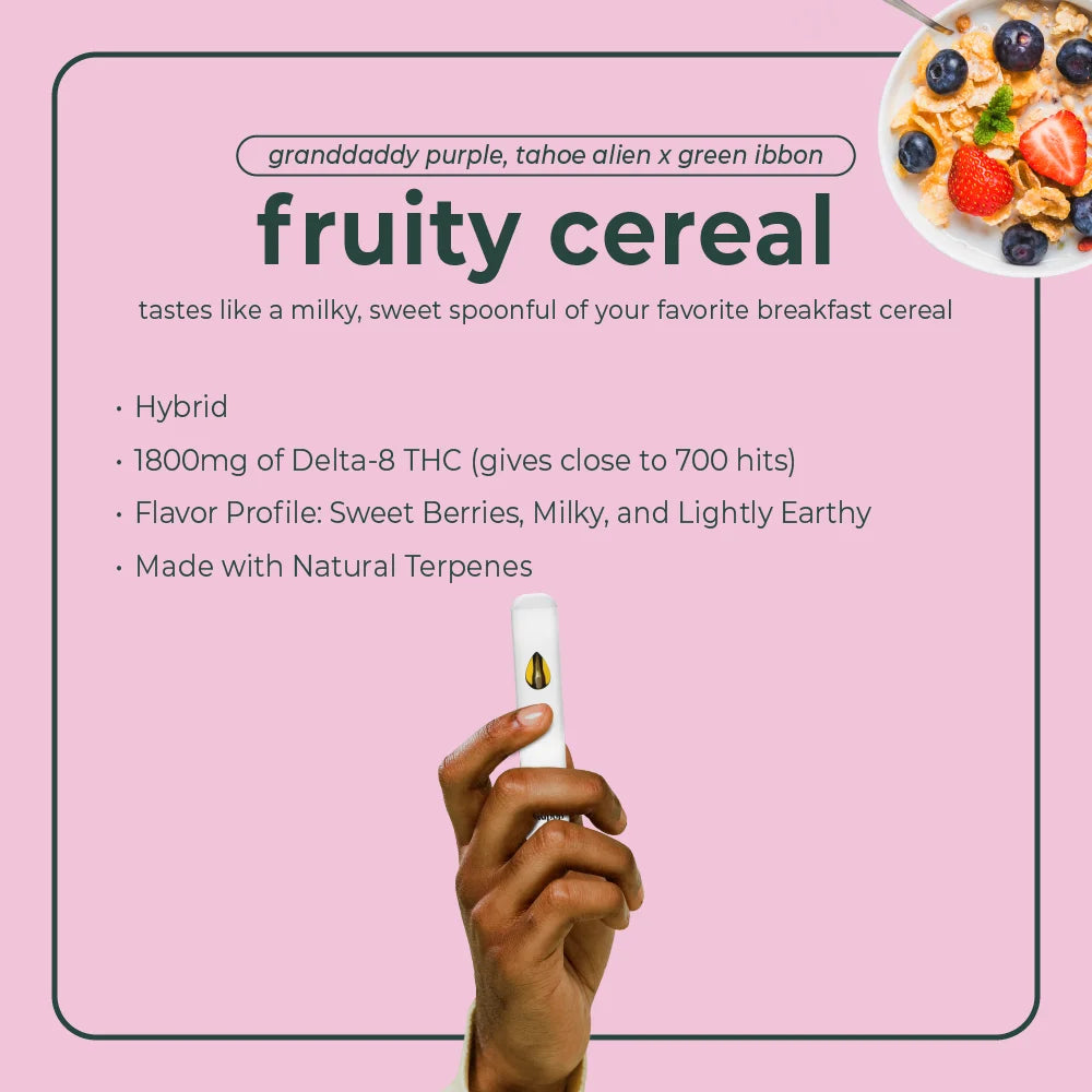 BudPop Delta 8 Disposable Vape Pen – Fruity Cereal