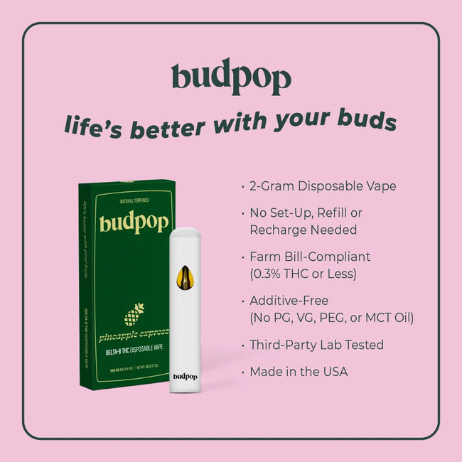 BudPop Pineapple Express Delta-8 Vape