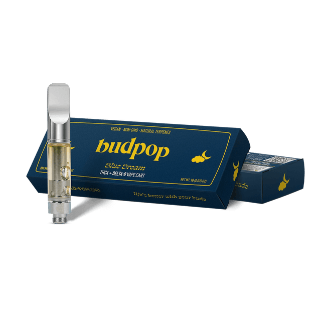 BudPop Blue Dream Vape Cartridge – THCa &amp; Delta 8