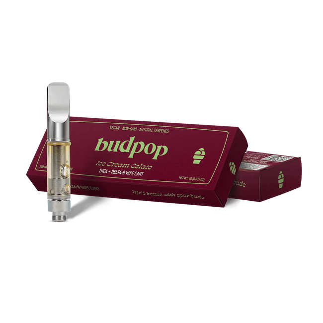 BudPop Ice Cream Gelato Vape Cartridge – THCa &amp; Delta 8