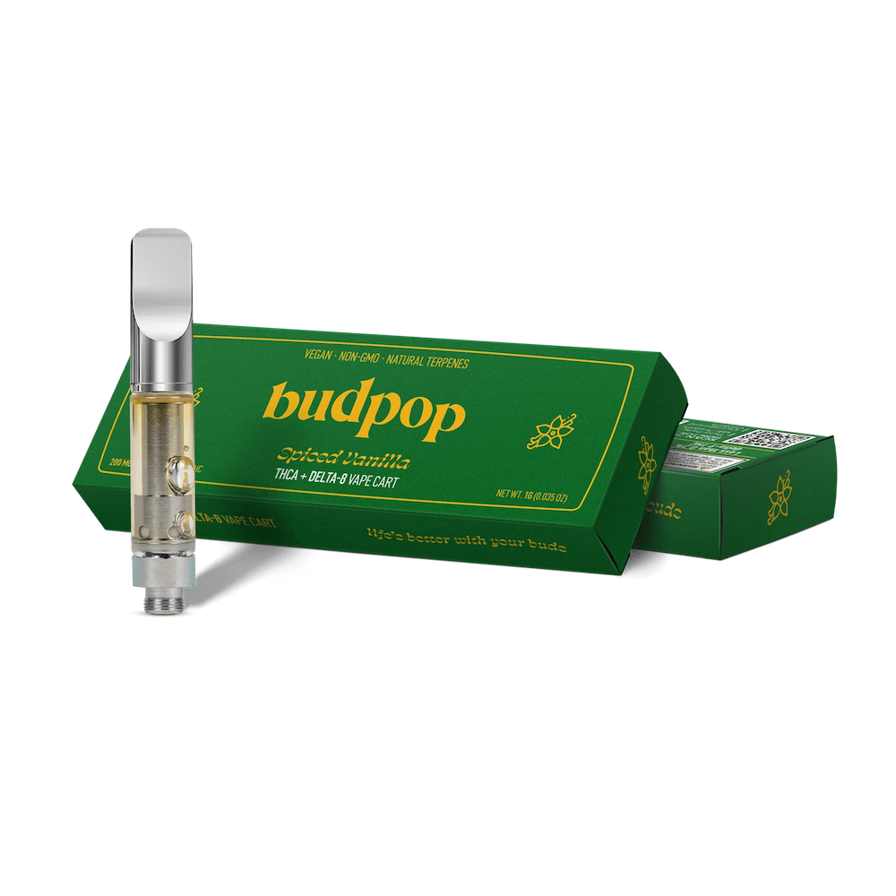 BudPop Spiced Vanilla – THCa &amp; Delta 8 Carts