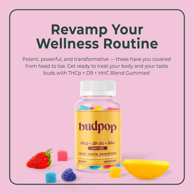BudPop D9+ HHC + THCp Cubes
