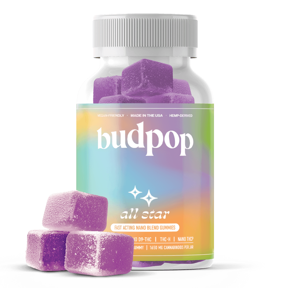BudPop All Star Relief Gummies – THCH+D9+HHC+THCP