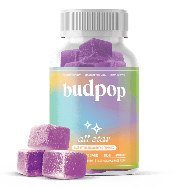 BudPop All Star Relief Gummies – THCH+D9+HHC+THCP