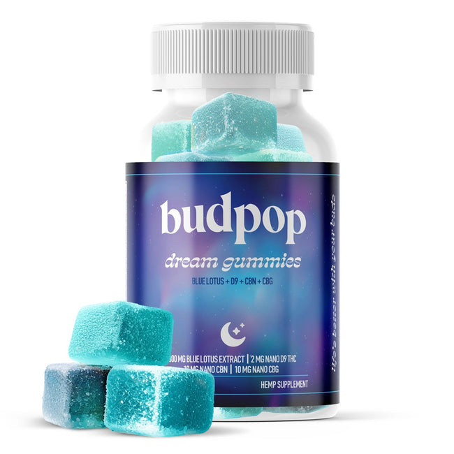 BudPop Blue Lotus+D9+CBG+CBN-Dream Gummies