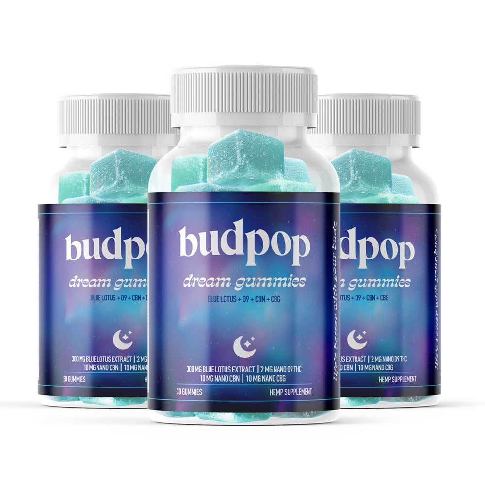 BudPop Blue Lotus+D9+CBG+CBN-Dream Gummies