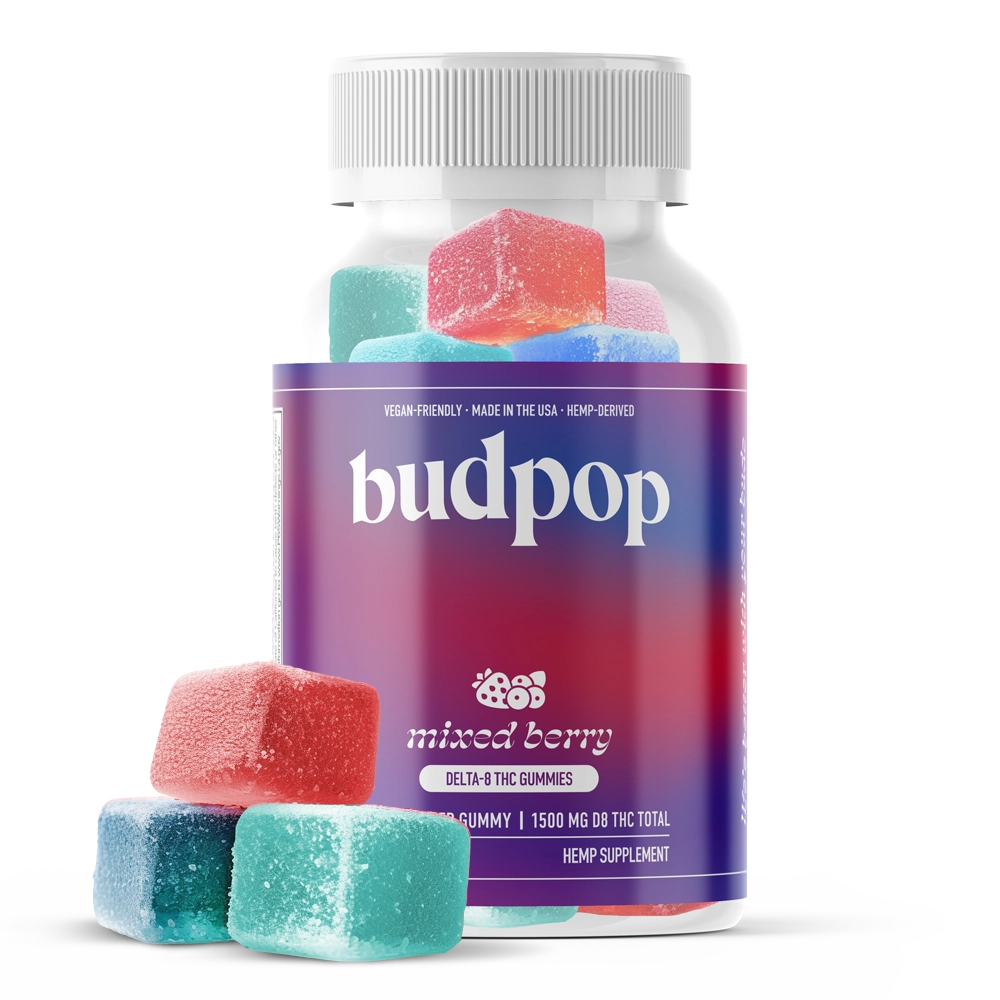 BudPop Delta-8 50mg Gummies – Mixed Berry