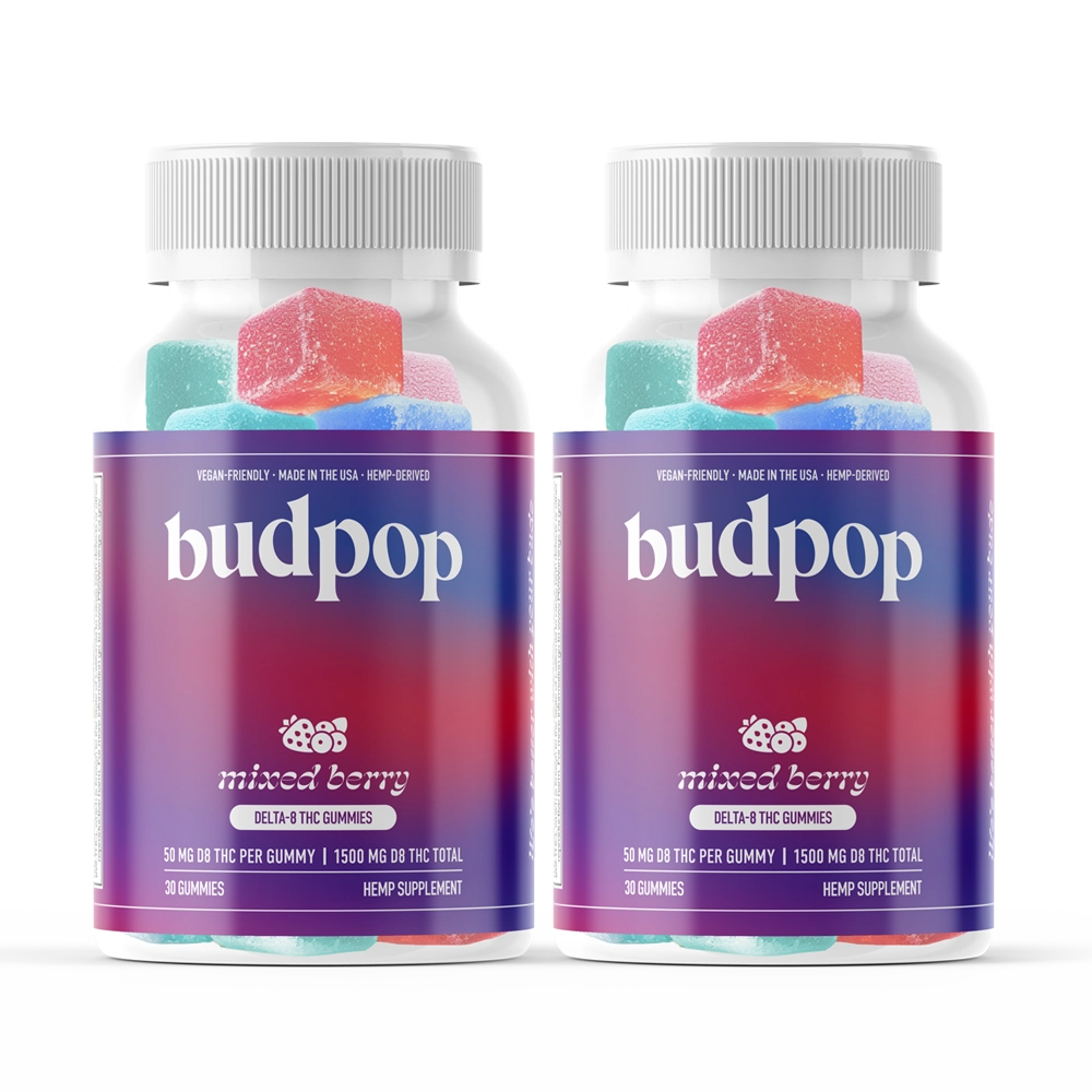 BudPop Delta-8 50mg Gummies – Mixed Berry