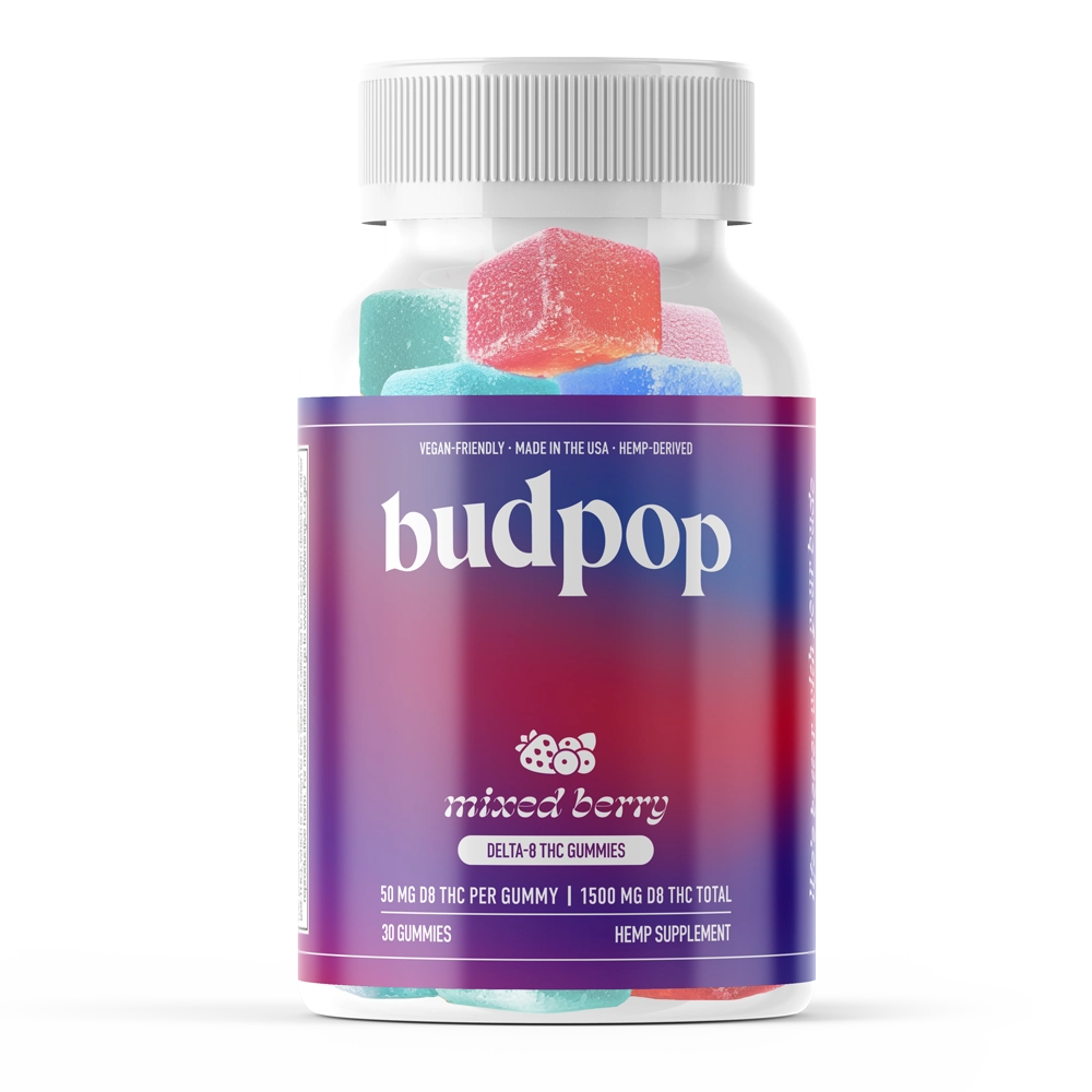 BudPop Delta-8 50mg Gummies – Mixed Berry