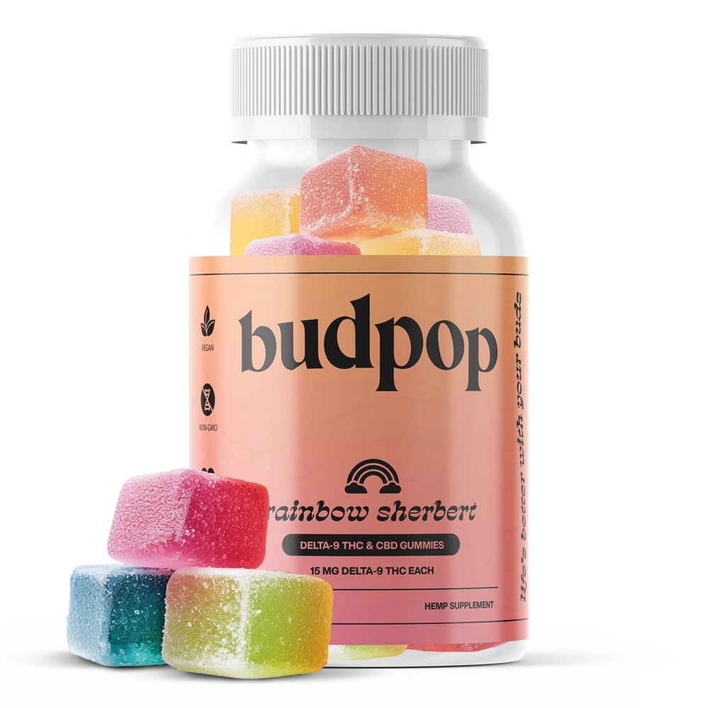 BudPop 450 mg Edible-D9+Live Resin Gummies
