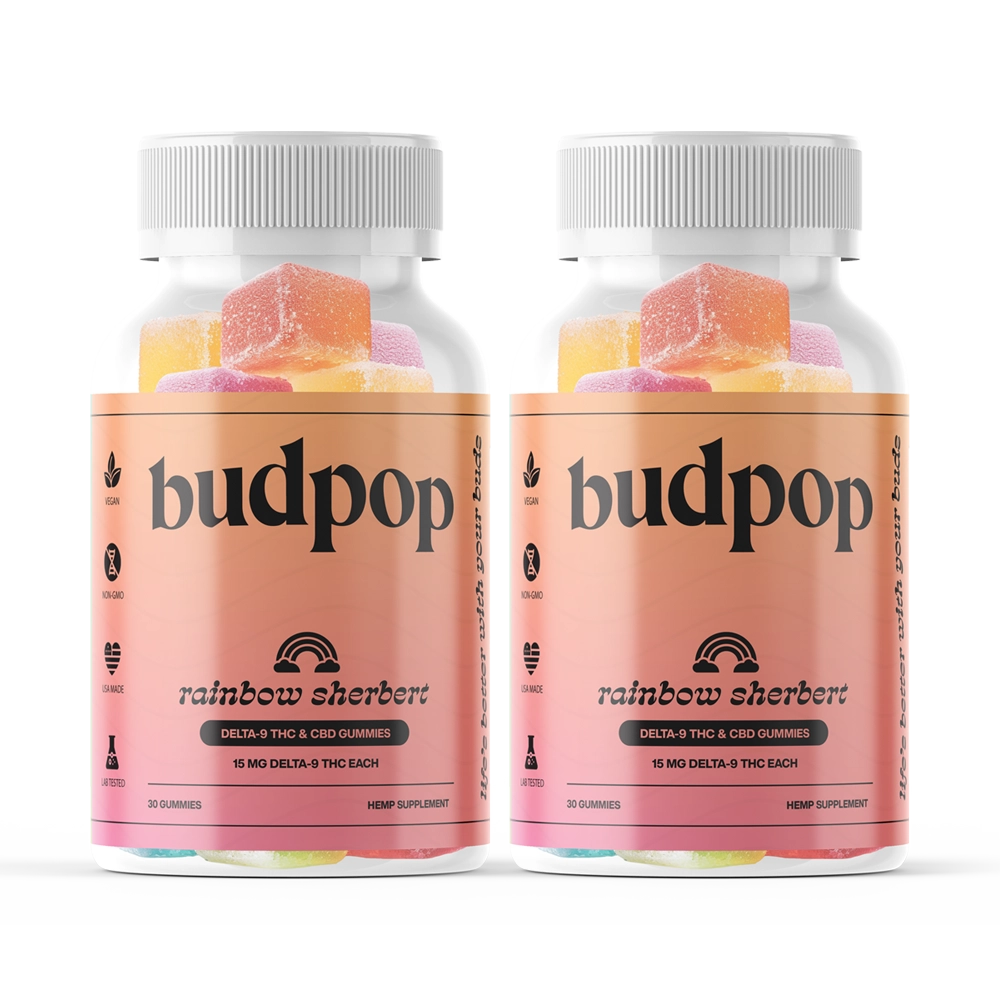 BudPop 450 mg Edible-D9+Live Resin Gummies