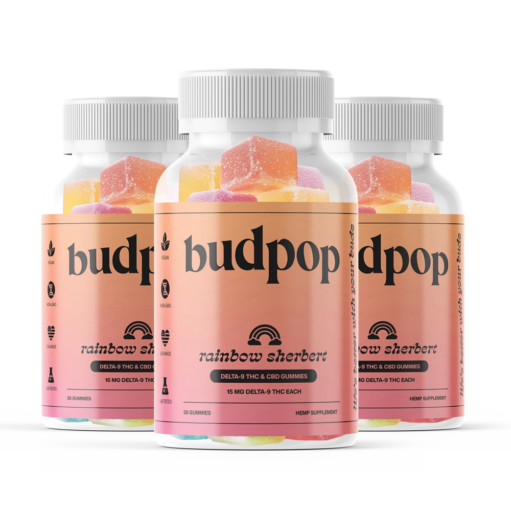 BudPop 450 mg Edible-D9+Live Resin Gummies
