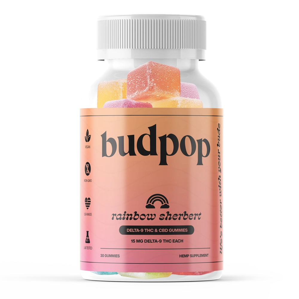 BudPop 450 mg Edible-D9+Live Resin Gummies