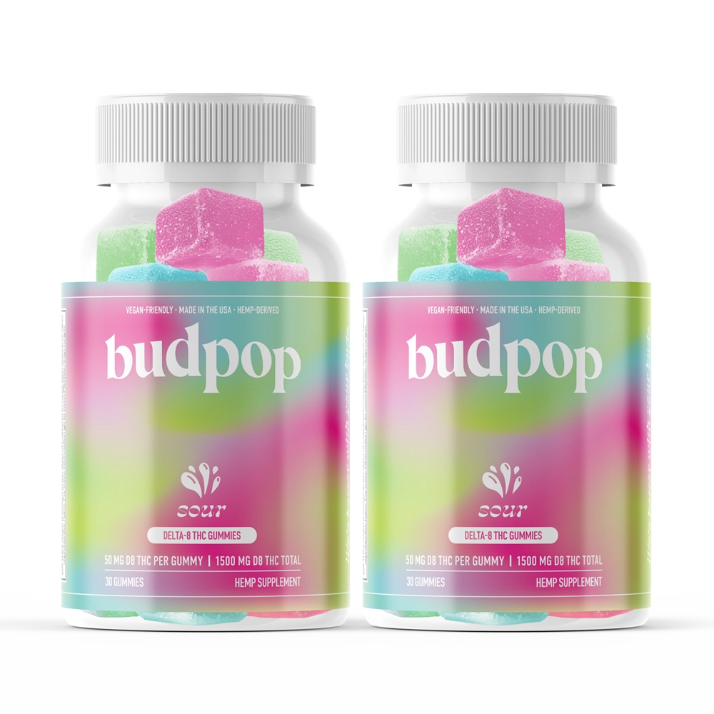BudPop Delta-8 50mg Gummies – Sour